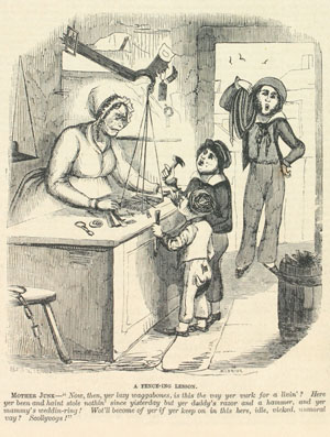 &ldquo;A Fence-ing Lesson,&rdquo; Frank Leslie&rsquo;s Budget of Fun, April 15, 1861.